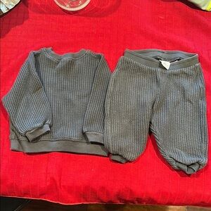 Zara Charcoal Knit Baby Outfit